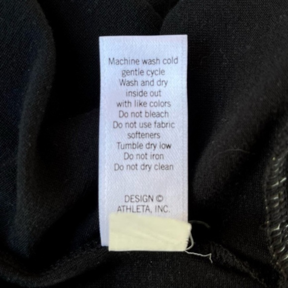 Athleta V-neck Ruched Black Short Sleeve Midi Dress 👗 - Picture 8 of 9
